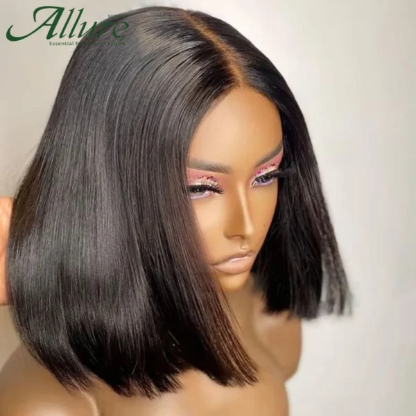 Short Pink Bob Cut Wigs Straight Lace Front Human Hair Wigs Blonde Brown Brazilian Transparent Part Lace Wig Pre Plucked Allure - Image 10