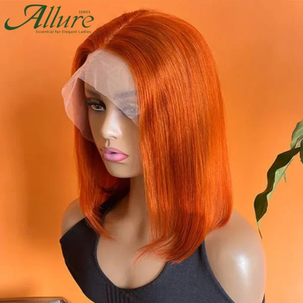 Short Pink Bob Cut Wigs Straight Lace Front Human Hair Wigs Blonde Brown Brazilian Transparent Part Lace Wig Pre Plucked Allure - Image 8